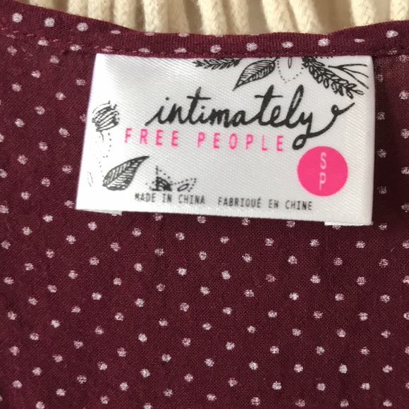 Free People intimately sleeveless ruffled lace polka dot sz S mini dress - Picture 4 of 8